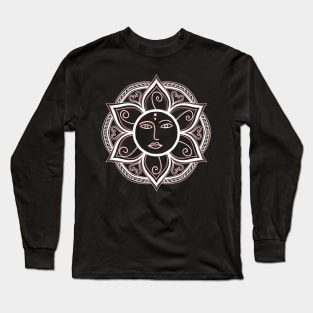 Sun And Flower Mandala Long Sleeve T-Shirt